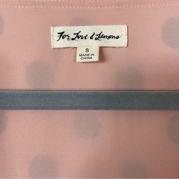 For Love and Lemons Ruched Pink Crop Top Polka Dot Size S - Picture 8 of 8